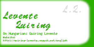 levente quiring business card
